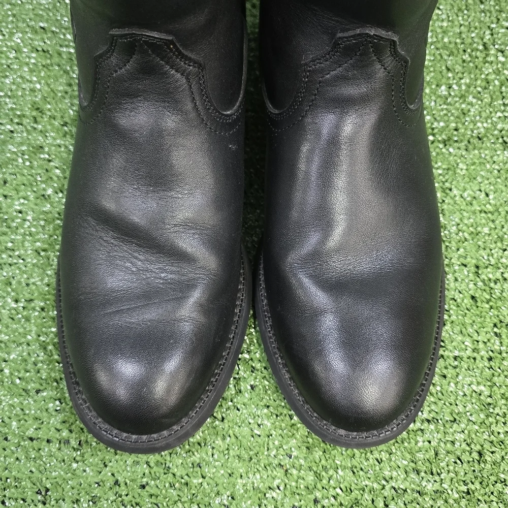 Ariat Heritage Roper Embroidered Leather Round Toe Mens Boots Size 7.5 LIKE NEW